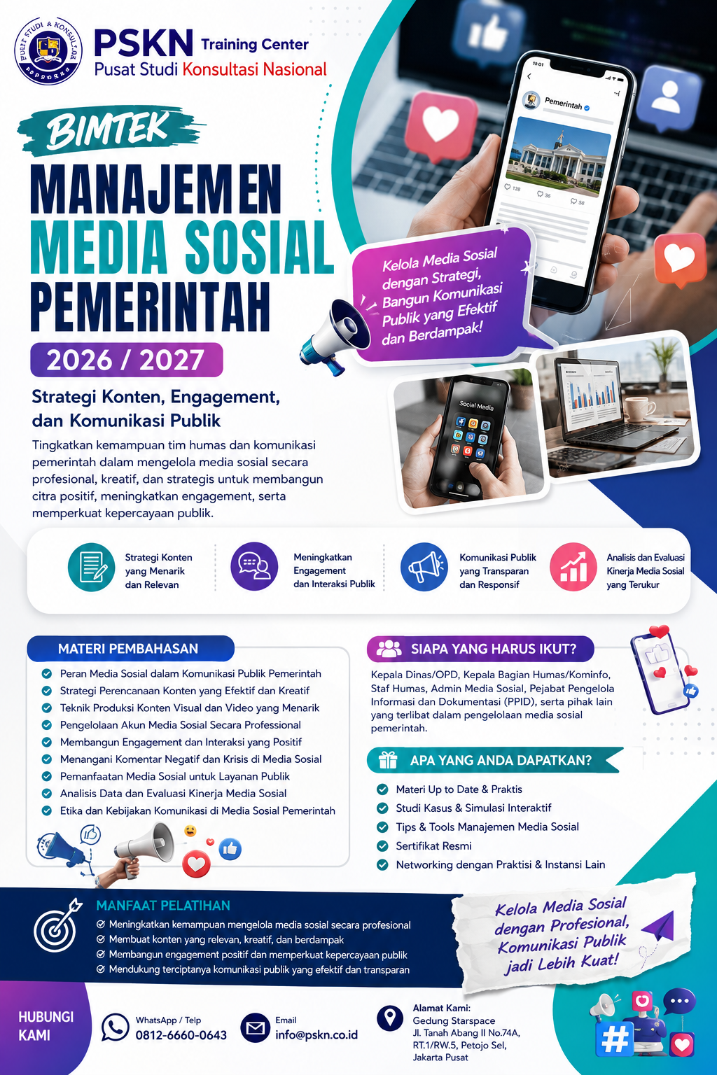 Bimtek Manajemen Media Sosial Pemerintah 2026/2027: Strategi Konten, Engagement, dan Komunikasi Publik