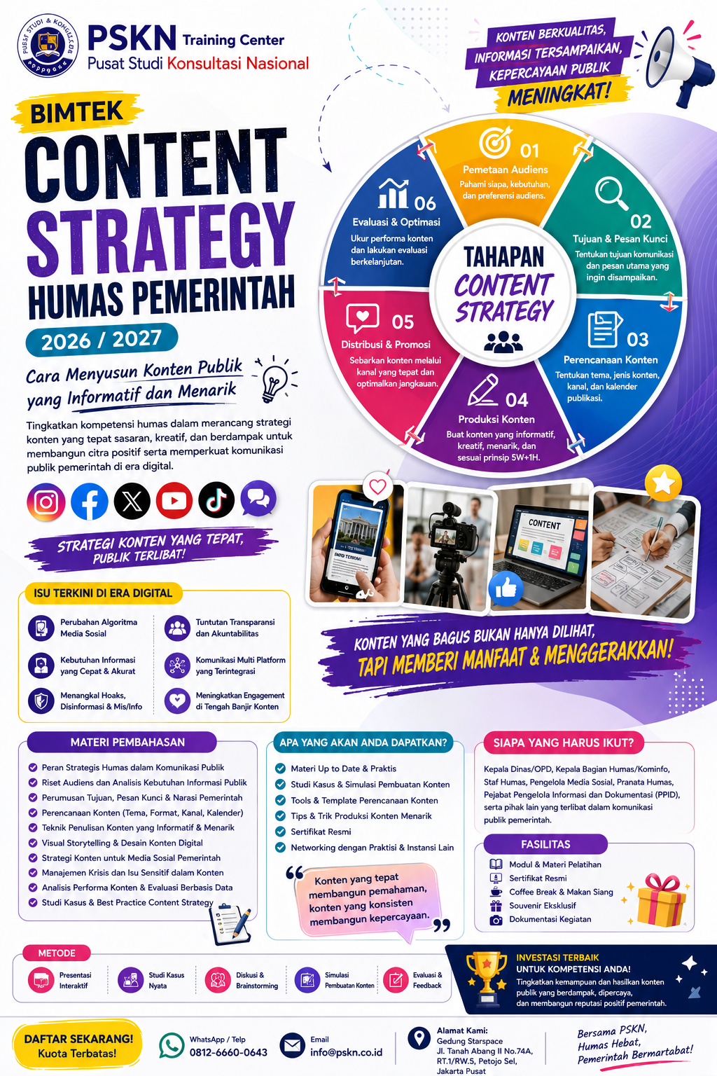 Bimtek Content Strategy Humas Pemerintah 2026/2027: Cara Menyusun Konten Publik yang Informatif dan Menarik
