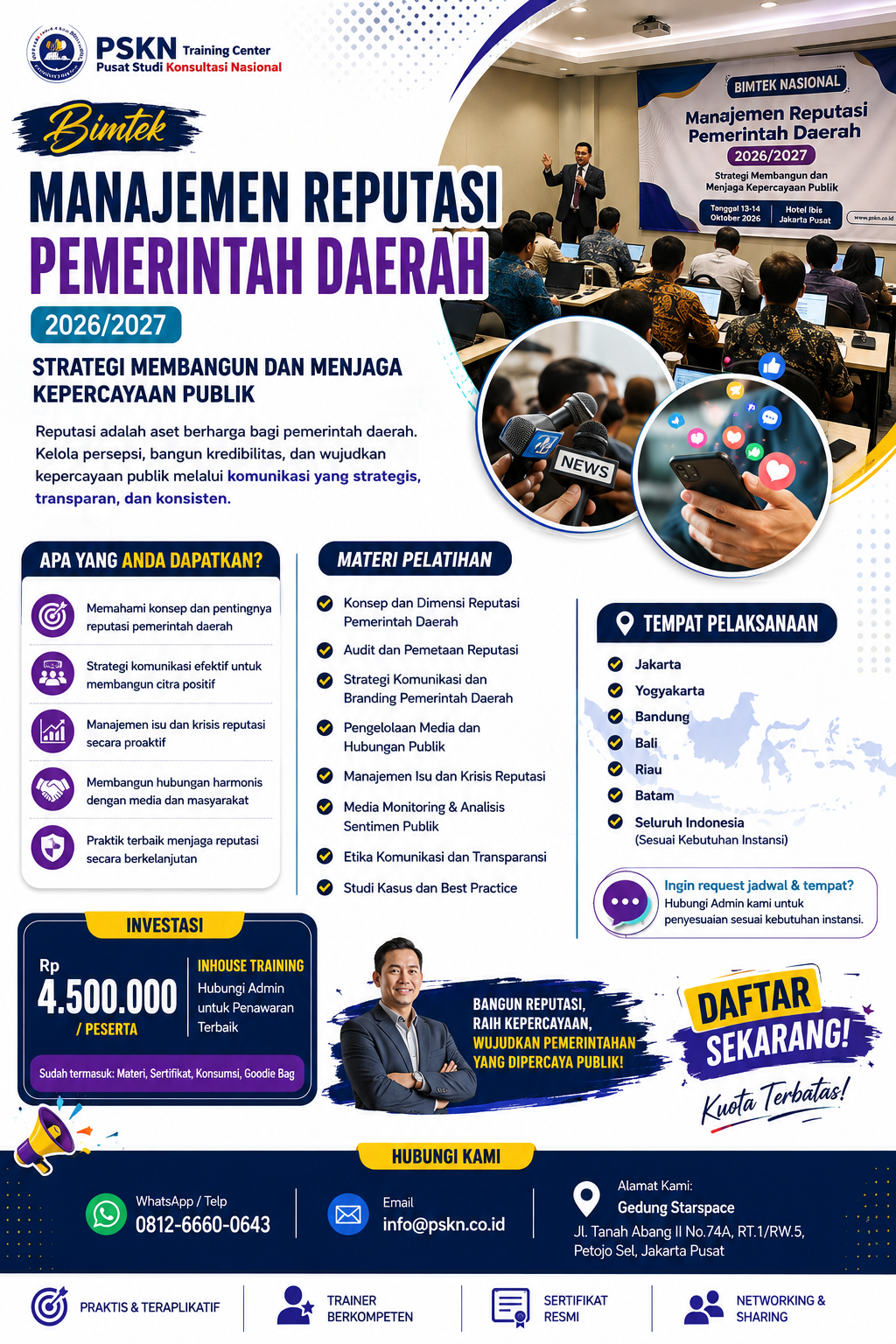 Bimtek Manajemen Reputasi Pemerintah Daerah 2026/2027: Strategi Membangun dan Menjaga Kepercayaan Publik