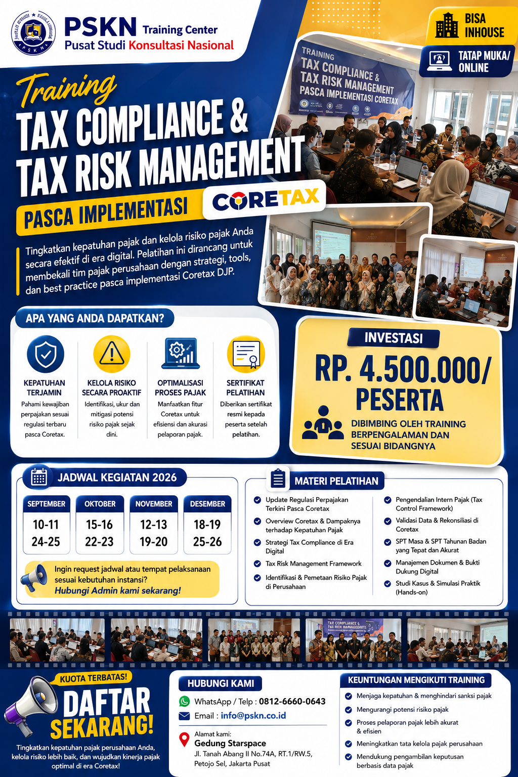 Training Tax Compliance & Tax Risk Management Pasca Implementasi Coretax