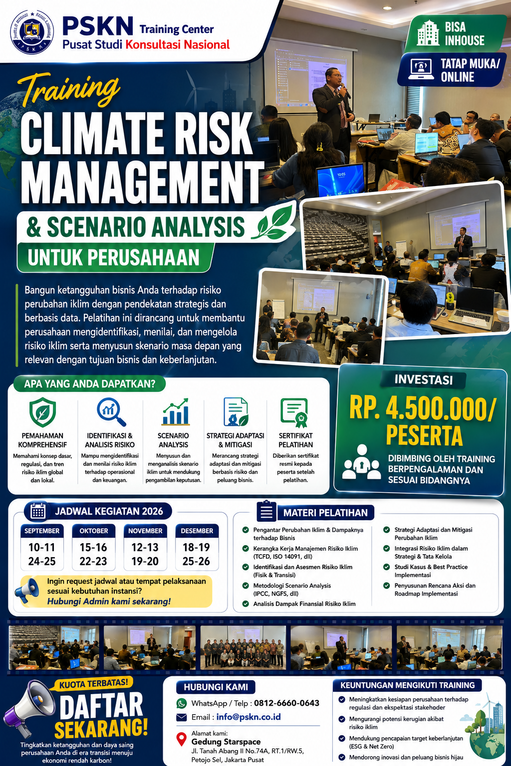 Training Climate Risk Management & Scenario Analysis untuk Perusahaan