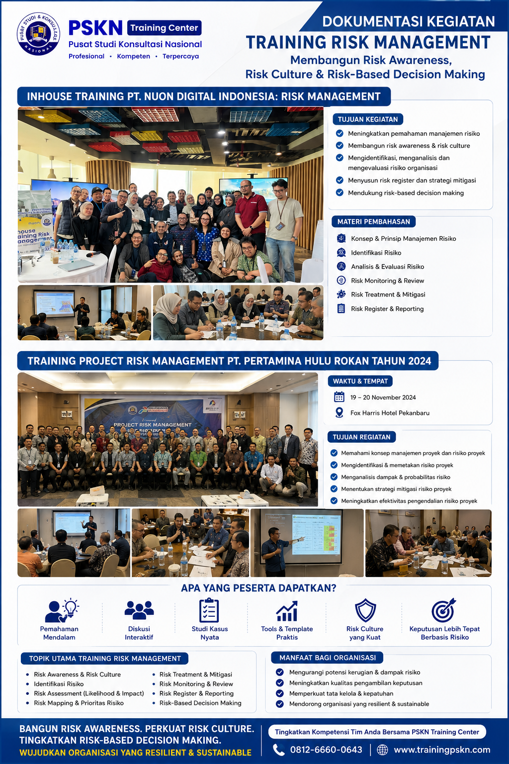 Dokumentasi Training Risk Management PSKN: Membangun Risk Awareness, Risk Culture & Risk-Based Decision Making