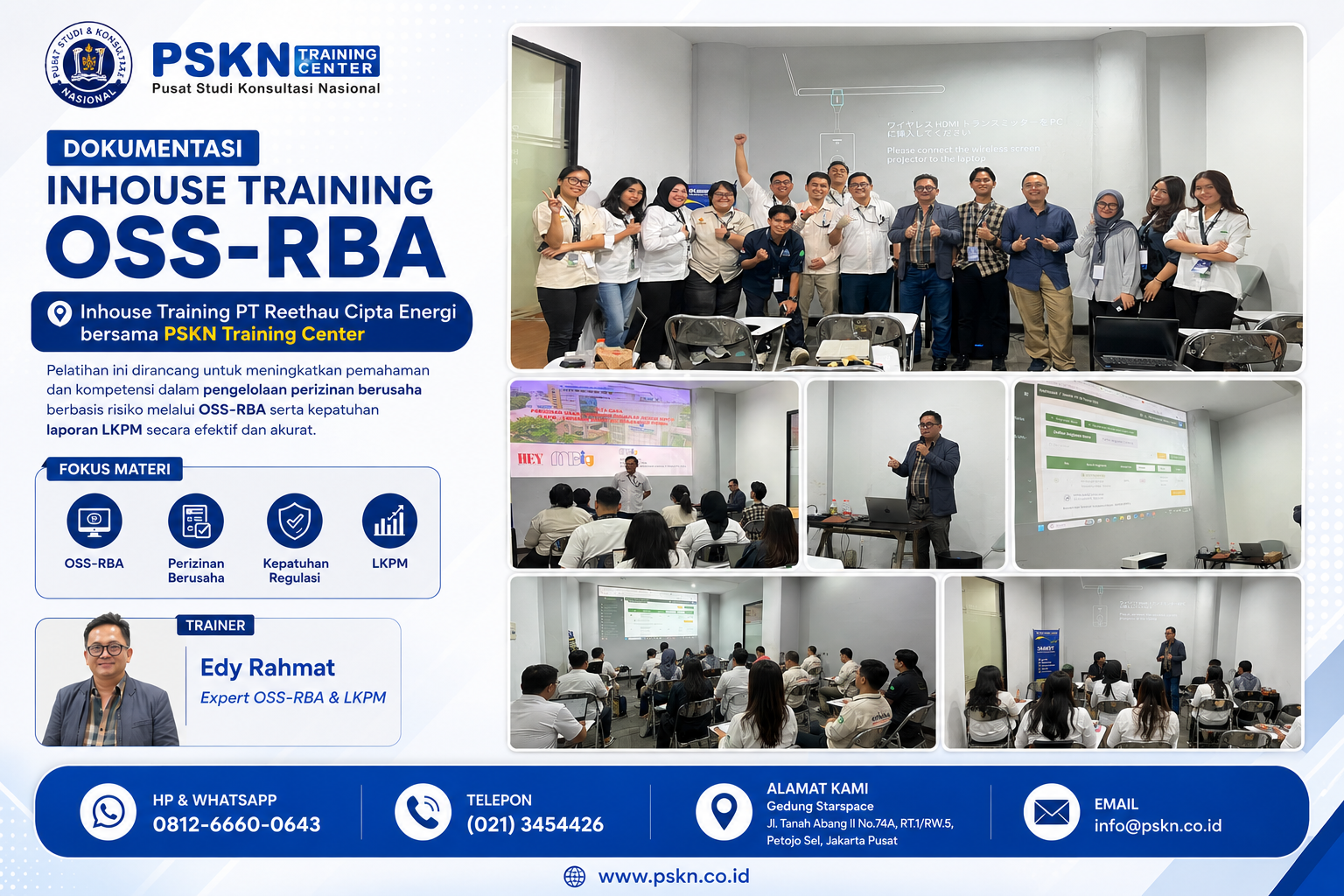 Inhouse Training OSS-RBA: Pelatihan Perizinan Berusaha Berbasis Risiko