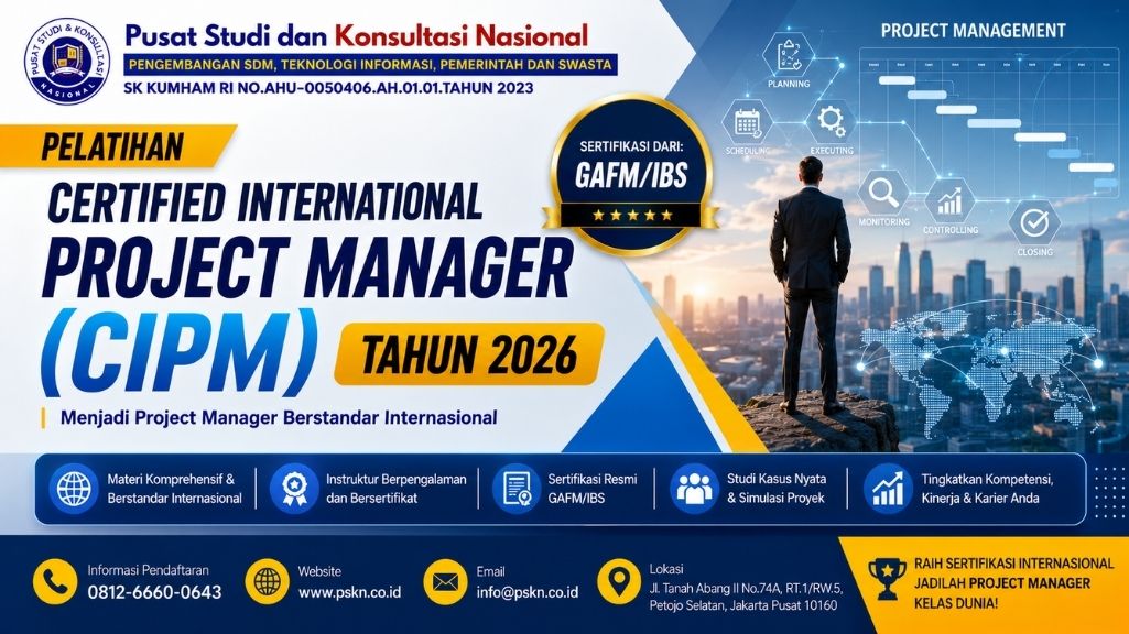 Pelatihan Certified International Project Manager (CIPM) Tahun 2026