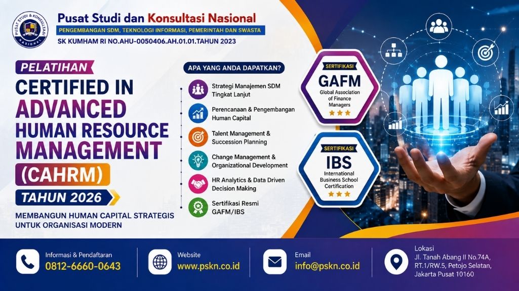 Pelatihan Certified in Advanced Human Resource Management (CAHRM) Tahun 2026