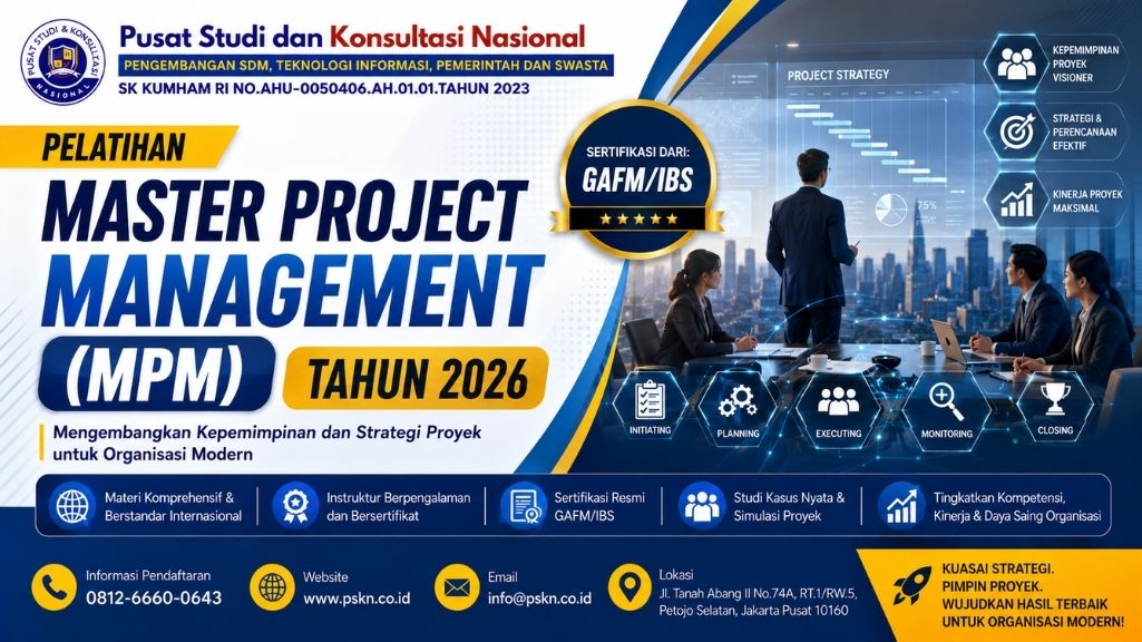 Pelatihan Master Project Management (MPM) Tahun 2026